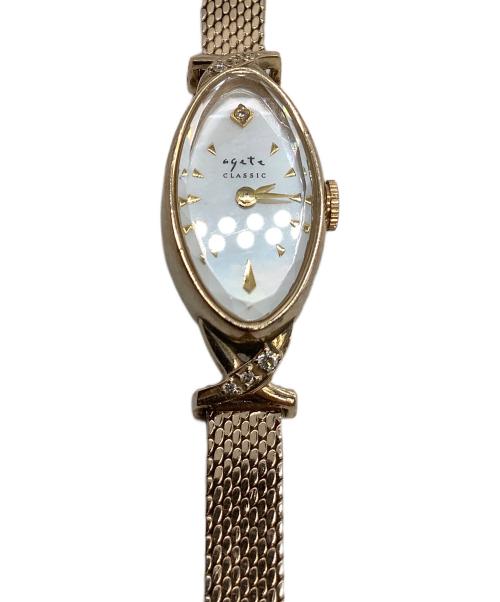 agete CLASSIC（アガット クラシック）agete CLASSIC (アガット クラシック) オーバルフェイスジュエリーウォッチの古着・服飾アイテム