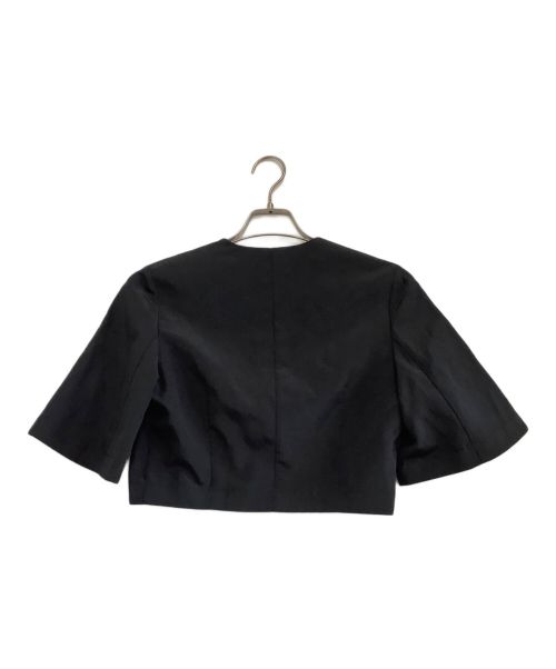ESTNATION（エストネーション）ESTNATION (エストネーション) Vネッククロップドジャケット ブラック サイズ:38 未使用品の古着・服飾アイテム