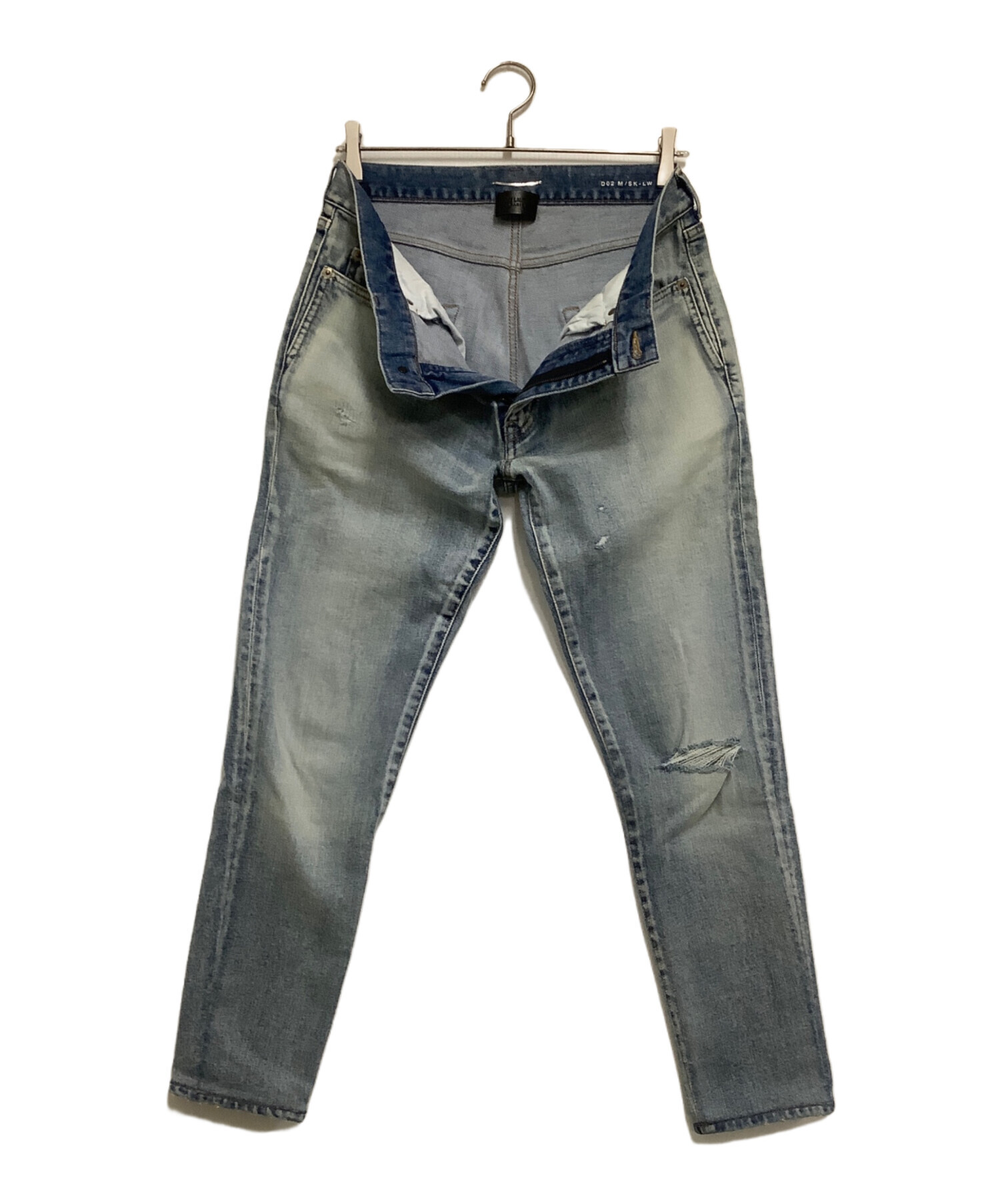 サンローラン SAINT LAURENT ダメージ加工デニムパンツ 454714 ブルー