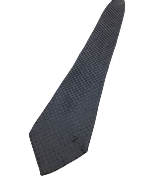 LOUIS VUITTON（ルイ ヴィトン）LOUIS VUITTON (ルイ ヴィトン) シルクネクタイ ダミエ 	クラヴァット・マイクロ ネイビー サイズ:表記無しの古着・服飾アイテム