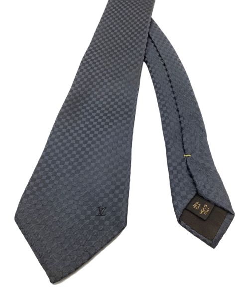 LOUIS VUITTON（ルイ ヴィトン）LOUIS VUITTON (ルイ ヴィトン) シルクネクタイ ダミエ 	クラヴァット・マイクロ ネイビー サイズ:表記無しの古着・服飾アイテム