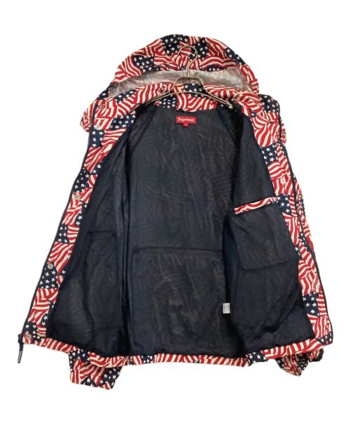 SUPREME（シュプリーム）SUPREME (シュプリーム) Raglan Court Jacket 	2020ssモデル レッド×ネイビー サイズ:Lの古着・服飾アイテム