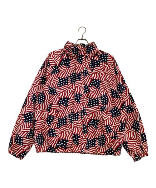SUPREME（シュプリーム）SUPREME (シュプリーム) Raglan Court Jacket 	2020ssモデル レッド×ネイビー サイズ:Lの古着・服飾アイテム