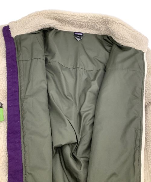 Patagonia（パタゴニア）Patagonia (パタゴニア) レトロXジャケット　Retro-X Fleece Jacket アイボリー×パープル サイズ:XLの古着・服飾アイテム