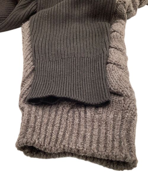 KOLOR（カラー）KOLOR (カラー) ケーブルニット CABLE V-NECK KNIT ブラウン サイズ:3の古着・服飾アイテム