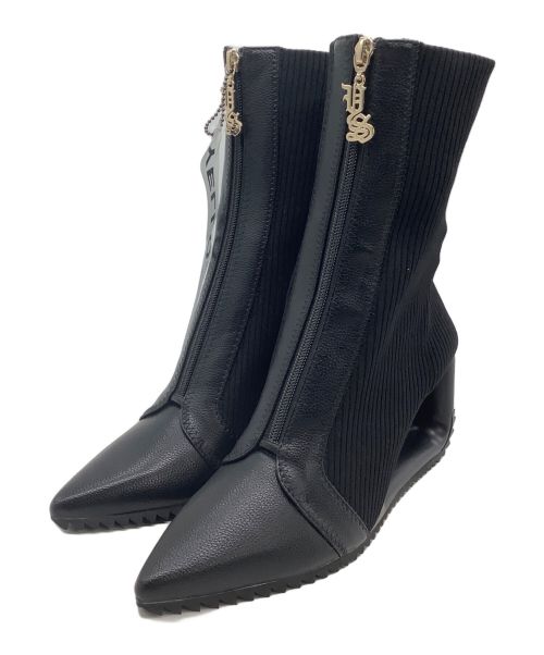 YELLO（イエロ）YELLO (イエロー) ショートブーツ ブラック サイズ:表記なし 未使用品の古着・服飾アイテム