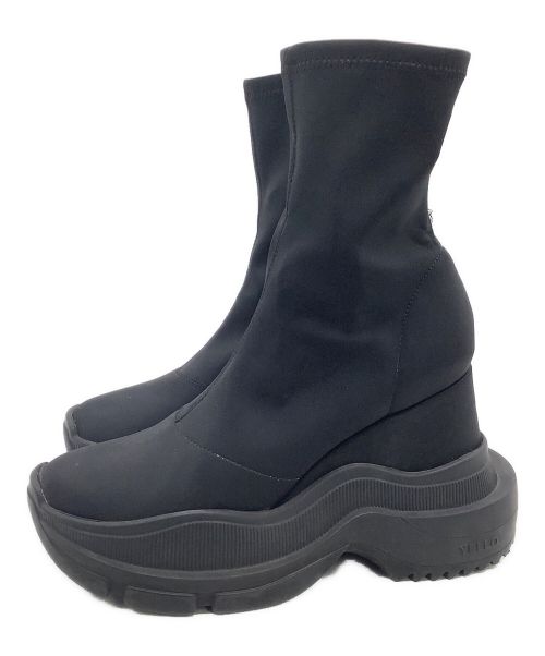 YELLO（イエロ）YELLO (イエロー) ブーツ DOUBLE SNEAKER SHORT BOOTS ブラック サイズ:表記なしの古着・服飾アイテム