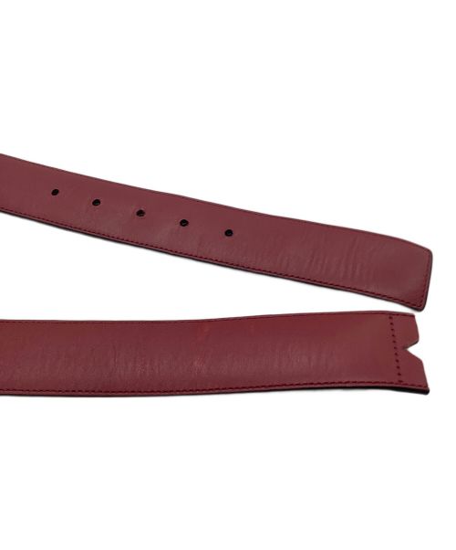 COACH（コーチ）COACH (コーチ) リバーシブルベルト シグネチャー ベージュ×レッドの古着・服飾アイテム