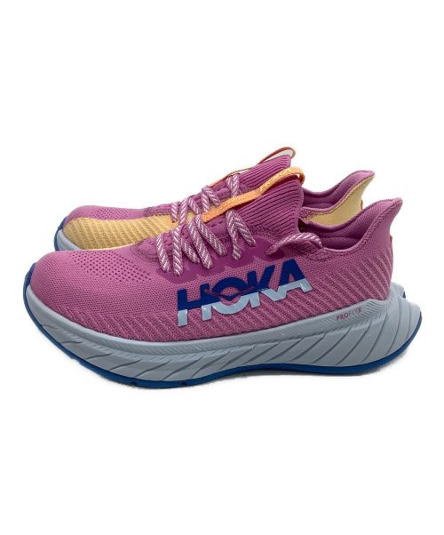 HOKAONEONE（ホカオネオネ）HOKAONEONE (ホカオネオネ) ランニングシューズ ピンク×オレンジ サイズ:25の古着・服飾アイテム