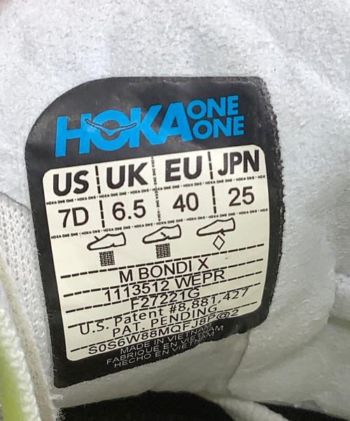 HOKAONEONE（ホカオネオネ）HOKAONEONE (ホカオネオネ) ランニングシューズ ホワイト×イエロー サイズ:25の古着・服飾アイテム