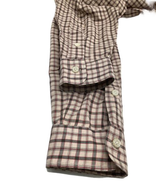 POLO RALPH LAUREN（ポロ・ラルフローレン）POLO RALPH LAUREN (ポロ・ラルフローレン) チェックシャツ ベージュ サイズ:Mの古着・服飾アイテム