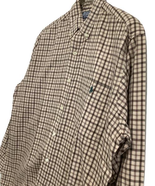 POLO RALPH LAUREN（ポロ・ラルフローレン）POLO RALPH LAUREN (ポロ・ラルフローレン) チェックシャツ ベージュ サイズ:Mの古着・服飾アイテム