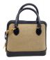 GUCCI (グッチ) スモールトップハンドルバッグ ベージュ×ネイビー：82000円