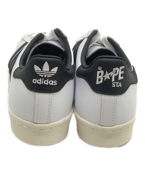 adidas（アディダス）adidas (アディダス) A BATHING APE (アベイシングエイプ) ローカットスニーカー SUPERSTAR 80S BAPE 	50周年記念コラボ ホワイト サイズ:25.5の古着・服飾アイテム