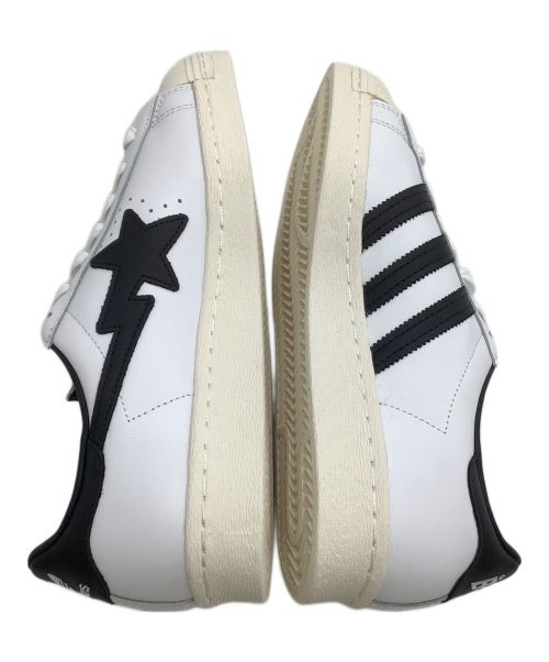 adidas（アディダス）adidas (アディダス) A BATHING APE (アベイシングエイプ) ローカットスニーカー SUPERSTAR 80S BAPE 	50周年記念コラボ ホワイト サイズ:25.5の古着・服飾アイテム