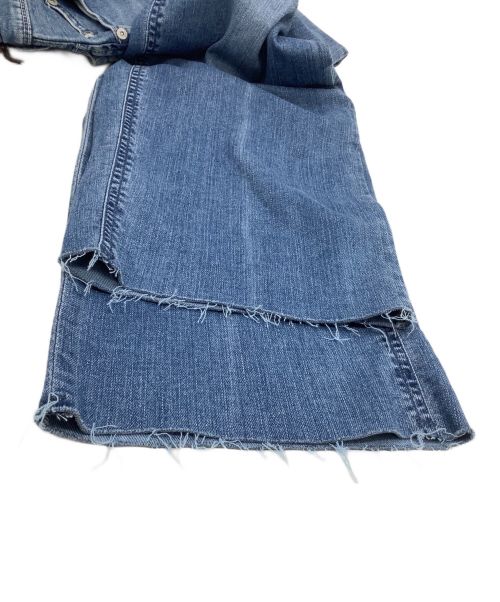 YANUK（ヤヌーク）YANUK (ヤヌーク) ワイドストレートデニムパンツ ブルー サイズ:21 未使用品の古着・服飾アイテム