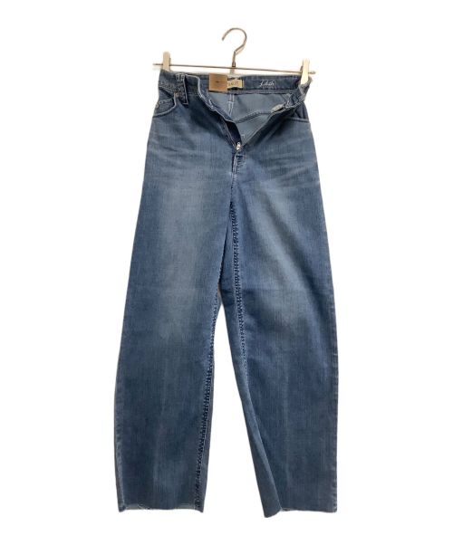 YANUK（ヤヌーク）YANUK (ヤヌーク) ワイドストレートデニムパンツ ブルー サイズ:21 未使用品の古着・服飾アイテム
