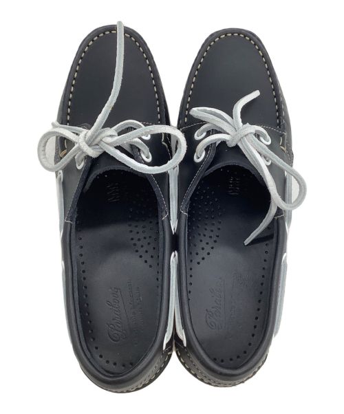 PARABOOT（パラブーツ）PARABOOT (パラブーツ) デッキシューズ BARTH ブラック×ホワイト サイズ:3の古着・服飾アイテム