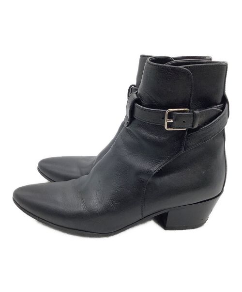 Saint Laurent Paris（サンローランパリ）Saint Laurent Paris (サンローランパリ) レザー ショートブーツ ブラック サイズ:36の古着・服飾アイテム
