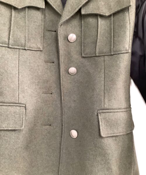 PRADA（プラダ）PRADA (プラダ) ダウン切替ウールジャケット カーキ×ブラック サイズ:36の古着・服飾アイテム