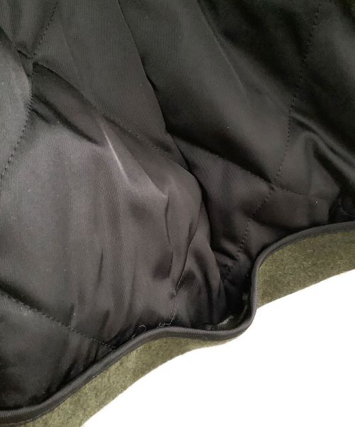 PRADA（プラダ）PRADA (プラダ) ダウン切替ウールジャケット カーキ×ブラック サイズ:36の古着・服飾アイテム