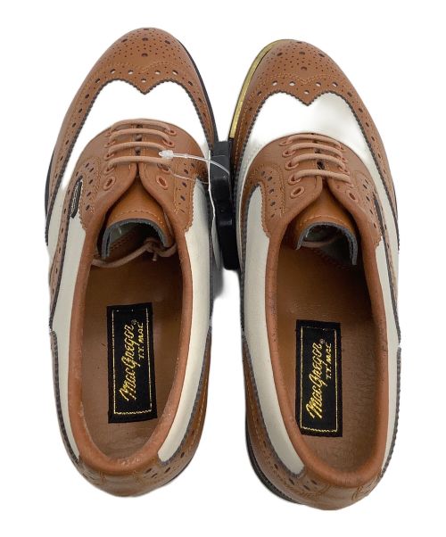 macgregor（マクレガー）macgregor (マクレガー) ゴルフシューズ ブラウン×ホワイト サイズ:25の古着・服飾アイテム