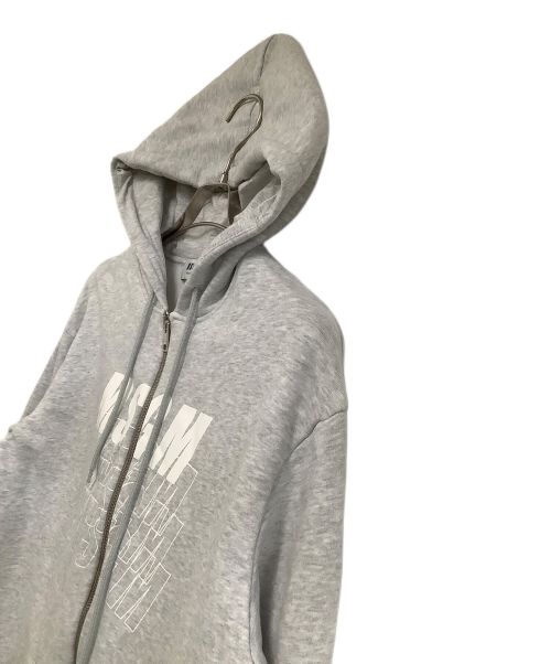 MSGM（エムエスジーエム）MSGM (エムエスジーエム) ジップパーカー ライトグレー サイズ:Mの古着・服飾アイテム