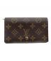 LOUIS VUITTON（ルイ ヴィトン）の古着「2つ折り財布 モノグラム ポルトモネ・ビエ・トレゾール」｜ブラウン