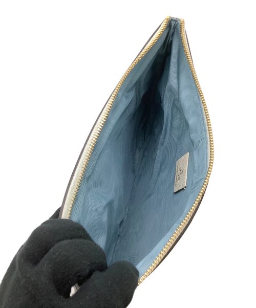 GUCCI（グッチ）GUCCI (グッチ) ヒグチ ユウコ セカンドバッグ GGスプリームキャンバス グリーン×ホワイトの古着・服飾アイテム