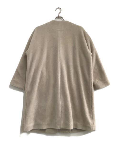 grin（グリン）grin (グリン) ウールボアノーカラーコート アイボリー サイズ:２の古着・服飾アイテム