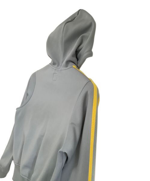adidas（アディダス）adidas (アディダス) トラックジャケット　	00’s フロッキー加工 グレー×イエロー サイズ:Mの古着・服飾アイテム
