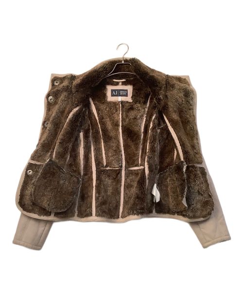 ARMANI JEANS（アルマーニジーンズ）ARMANI JEANS (アルマーニジーンズ) フェイクムートンコート ベージュ サイズ:40の古着・服飾アイテム