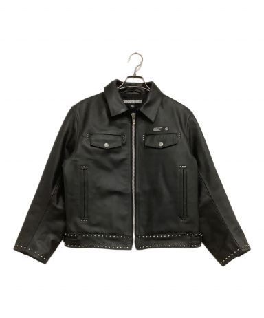 ジャケット・アウター used short jacket ヴィンテージタイダイフェイクレザーショートダウンジャケット