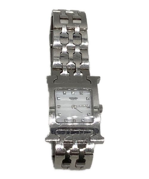 HERMES（エルメス）HERMES (エルメス) 腕時計　Hウォッチ　クォーツ シルバーの古着・服飾アイテム