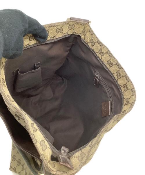 GUCCI（グッチ）GUCCI (グッチ) キャンバスショルダーバッグ シェリーライン ベージュの古着・服飾アイテム