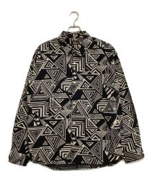 MASSES（マシス）の古着「シャツ 	GEOMETRIC SHIRTS」｜ブラック×ホワイト