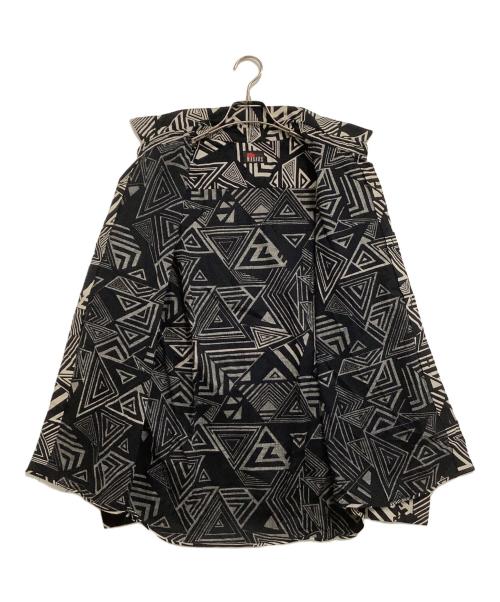 MASSES（マシス）MASSES (マシス) シャツ 	GEOMETRIC SHIRTS ブラック×ホワイト サイズ:Mの古着・服飾アイテム