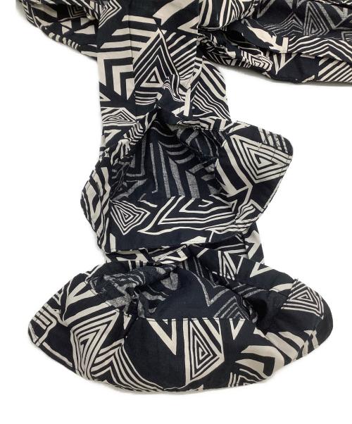 MASSES（マシス）MASSES (マシス) シャツ 	GEOMETRIC SHIRTS ブラック×ホワイト サイズ:Mの古着・服飾アイテム