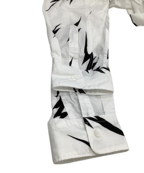 MASSES（マシス）MASSES (マシス) シャツ LIGHATNING SHIRTS ホワイト×ブラック サイズ:Mの古着・服飾アイテム