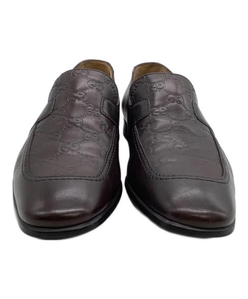 GUCCI（グッチ）GUCCI (グッチ) レザースリッポン ブラウン サイズ:41の古着・服飾アイテム