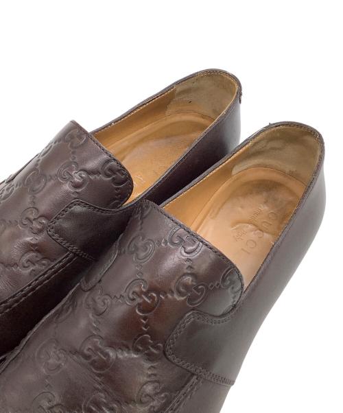 GUCCI（グッチ）GUCCI (グッチ) レザースリッポン ブラウン サイズ:41の古着・服飾アイテム