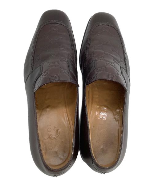 GUCCI（グッチ）GUCCI (グッチ) レザースリッポン ブラウン サイズ:41の古着・服飾アイテム