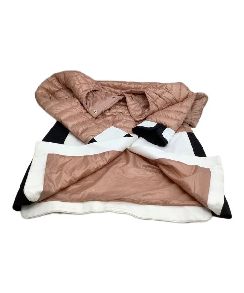 HERNO（ヘルノ）HERNO (ヘルノ) 切替ダウンコート ピンク×ホワイト サイズ:40の古着・服飾アイテム