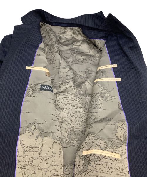 Paul Smith London（ポールスミスロンドン）Paul Smith London (ポールスミスロンドン) セットアップスーツ 	世界地図 ネイビー サイズ:Mの古着・服飾アイテム