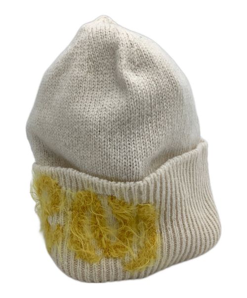 MARNI（マルニ）MARNI (マルニ) ニット帽 ベージュ×イエロー サイズ:Mの古着・服飾アイテム