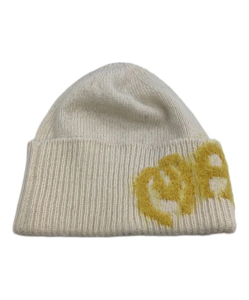 MARNI（マルニ）MARNI (マルニ) ニット帽 ベージュ×イエロー サイズ:Mの古着・服飾アイテム