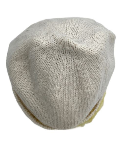 MARNI（マルニ）MARNI (マルニ) ニット帽 ベージュ×イエロー サイズ:Mの古着・服飾アイテム