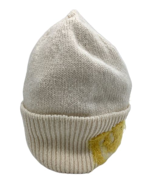 MARNI（マルニ）MARNI (マルニ) ニット帽 ベージュ×イエロー サイズ:Mの古着・服飾アイテム