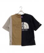 THE NORTH FACEザ ノース フェイス）の古着「Tシャツ　Asymmetry Logo Tee　21SS」｜ネイビー×ブラウン