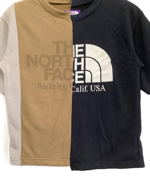 THE NORTH FACE（ザ ノース フェイス）THE NORTH FACE (ザ ノース フェイス) Tシャツ　Asymmetry Logo Tee　21SS ネイビー×ブラウン サイズ:Sの古着・服飾アイテム